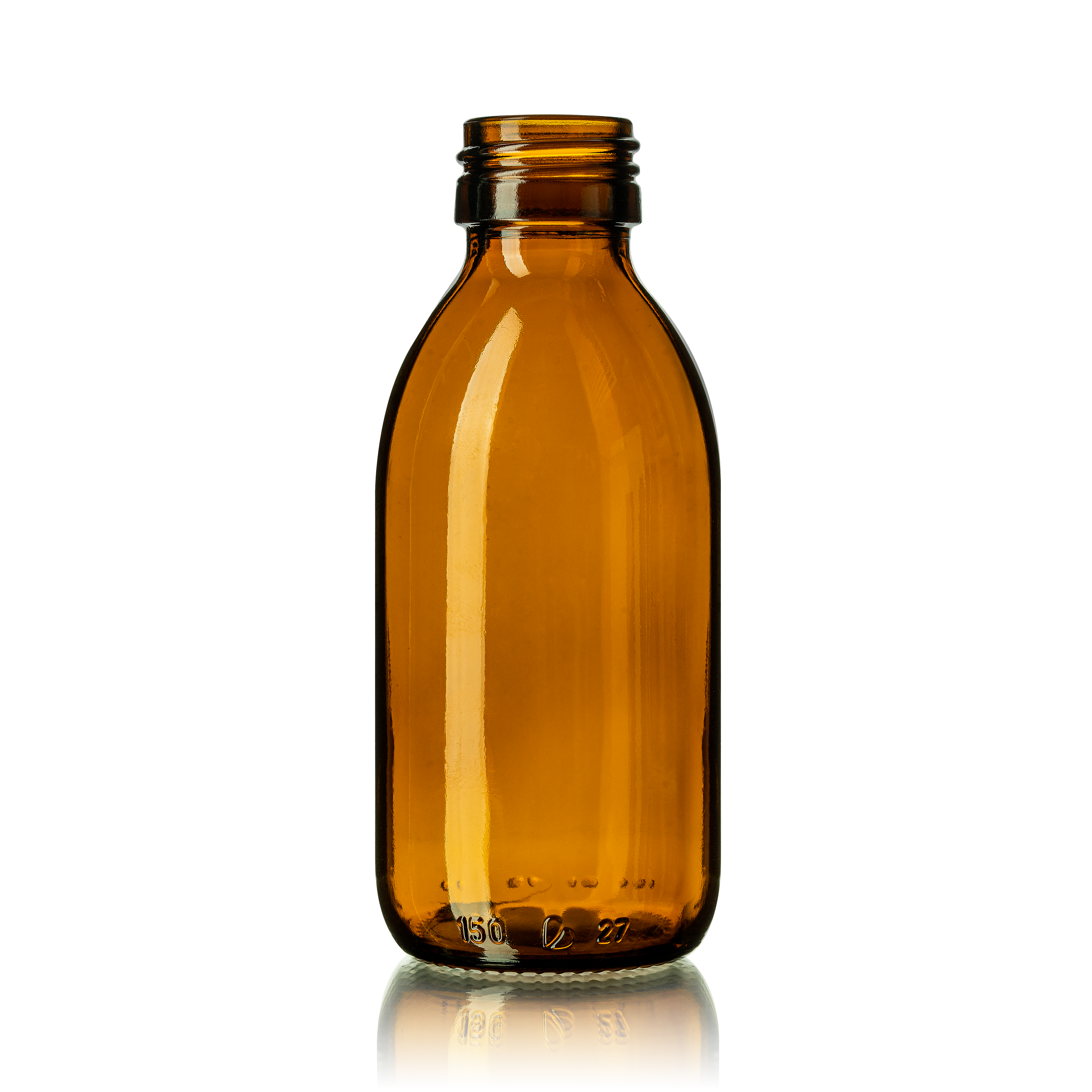 Syrup bottle Thyme 150ml, PP28, Amber