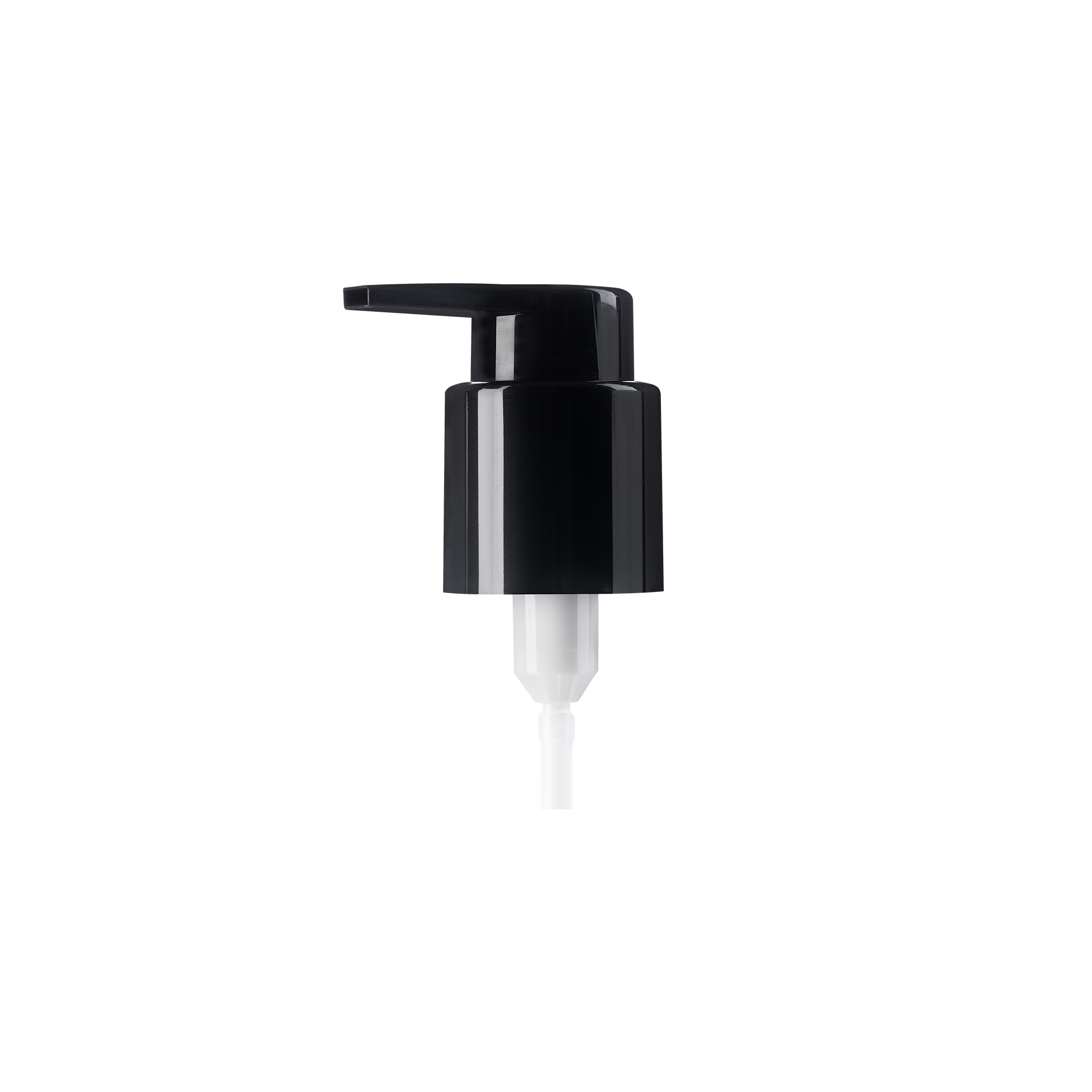 Lotion pump Extended Nozzle 24/410, PP, black, smooth, dose 0.50ml, security clip (Laurel/Luna 200)