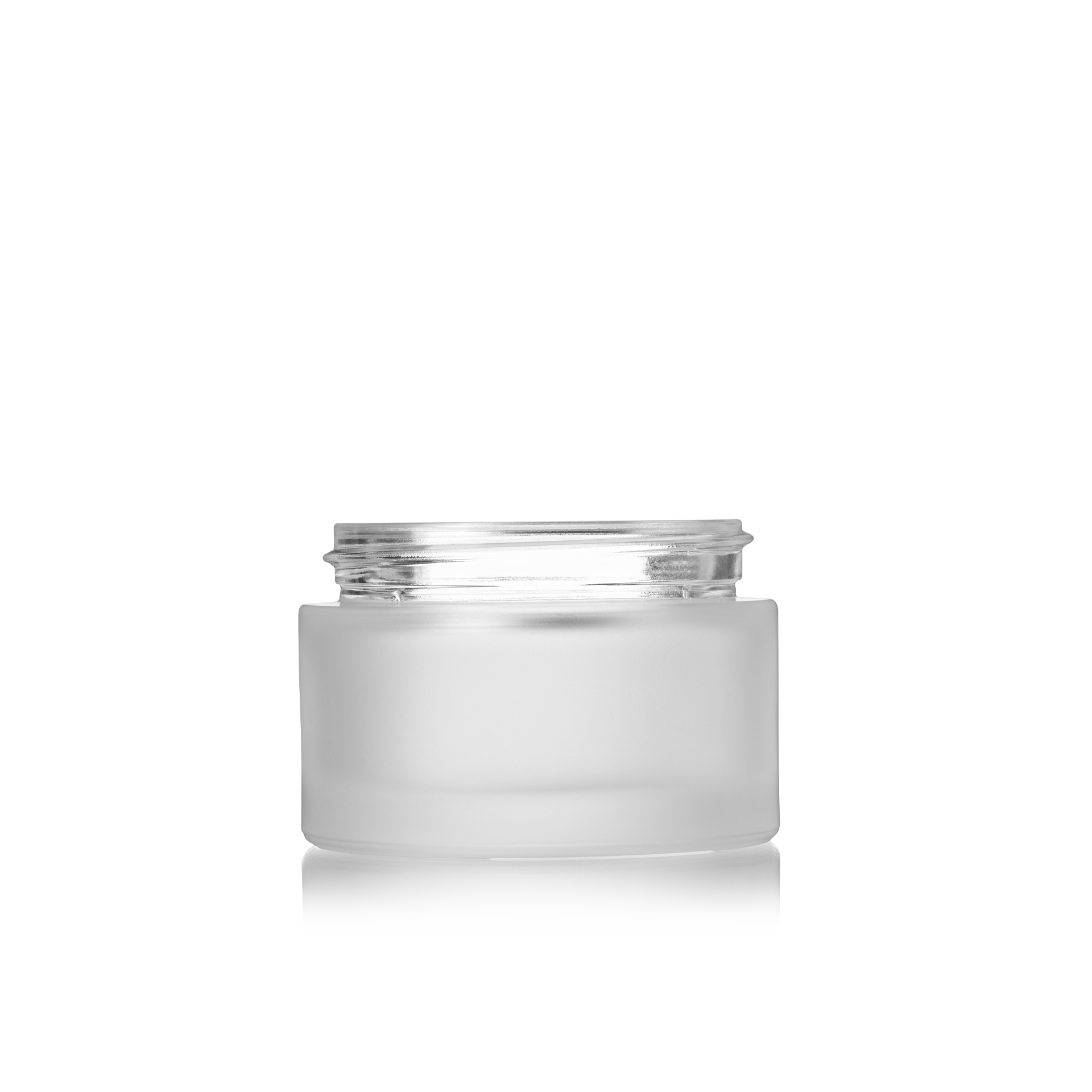 Cosmetic jar Olive 50ml, 58/400, Flint, acid frosted