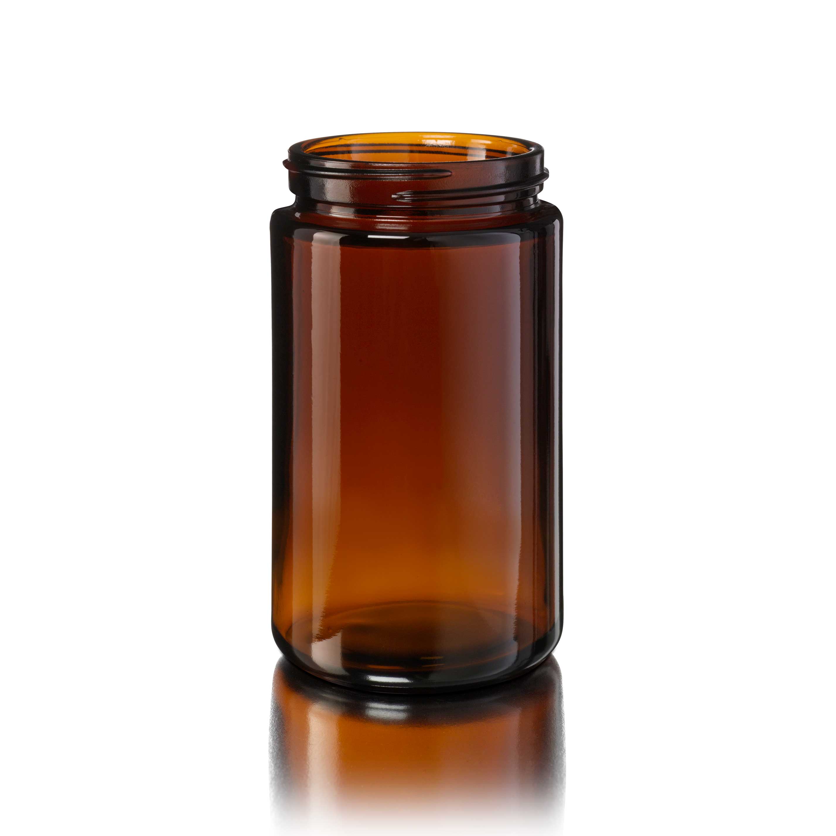 Wide neck jar Violette 200ml, 58/400, Amber Brown