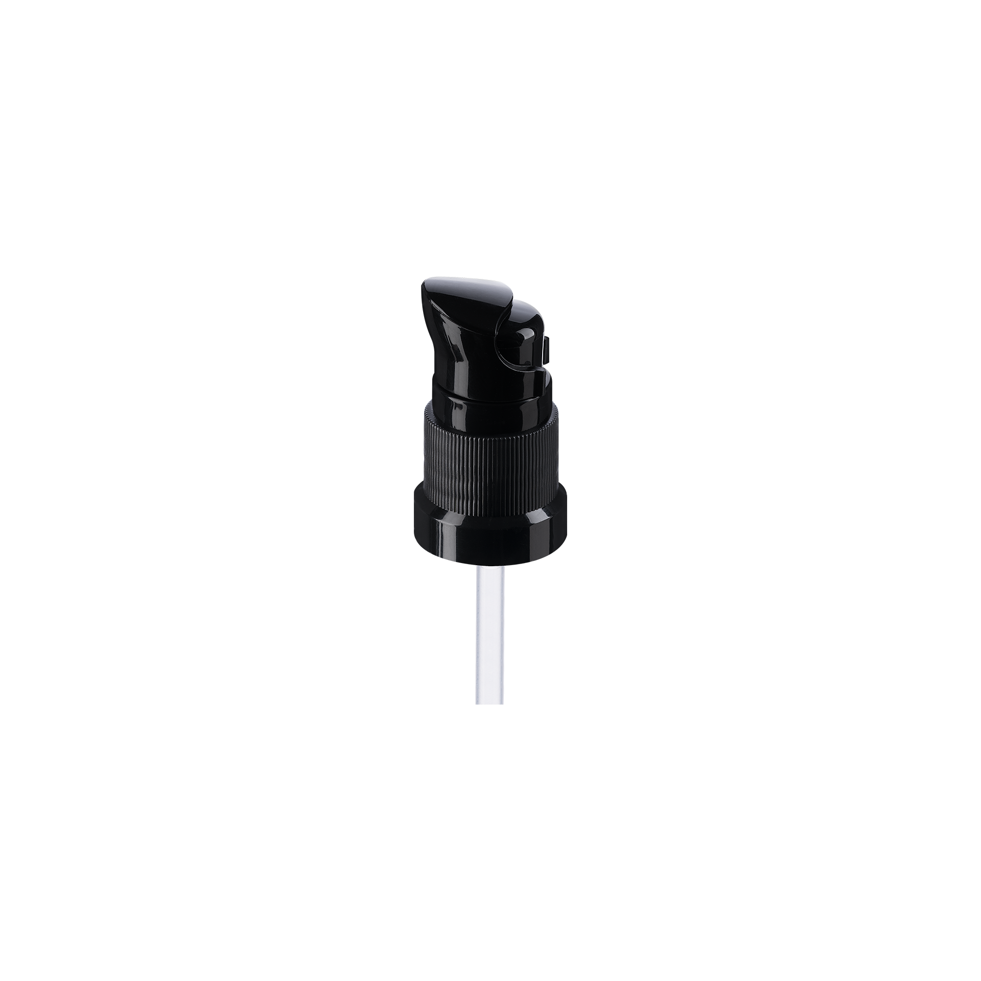 Lotion pump Metropolitan DIN18, PP, black, dose 0.15ml, black security clip (Ginger 5)