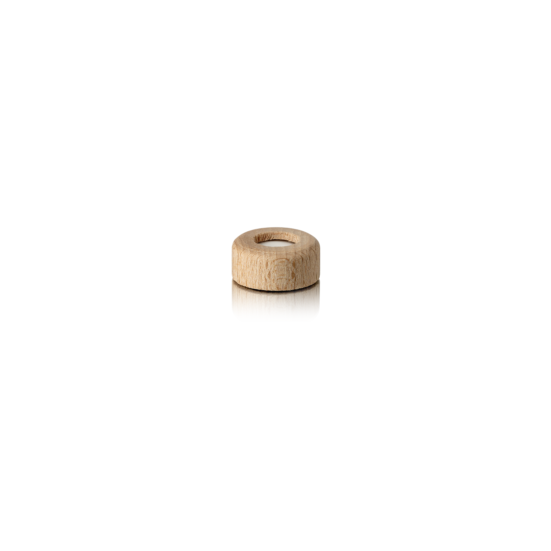 Diffuser screw cap, 22/400, beech wood, natural, white inlay (Magister 100 & 200)