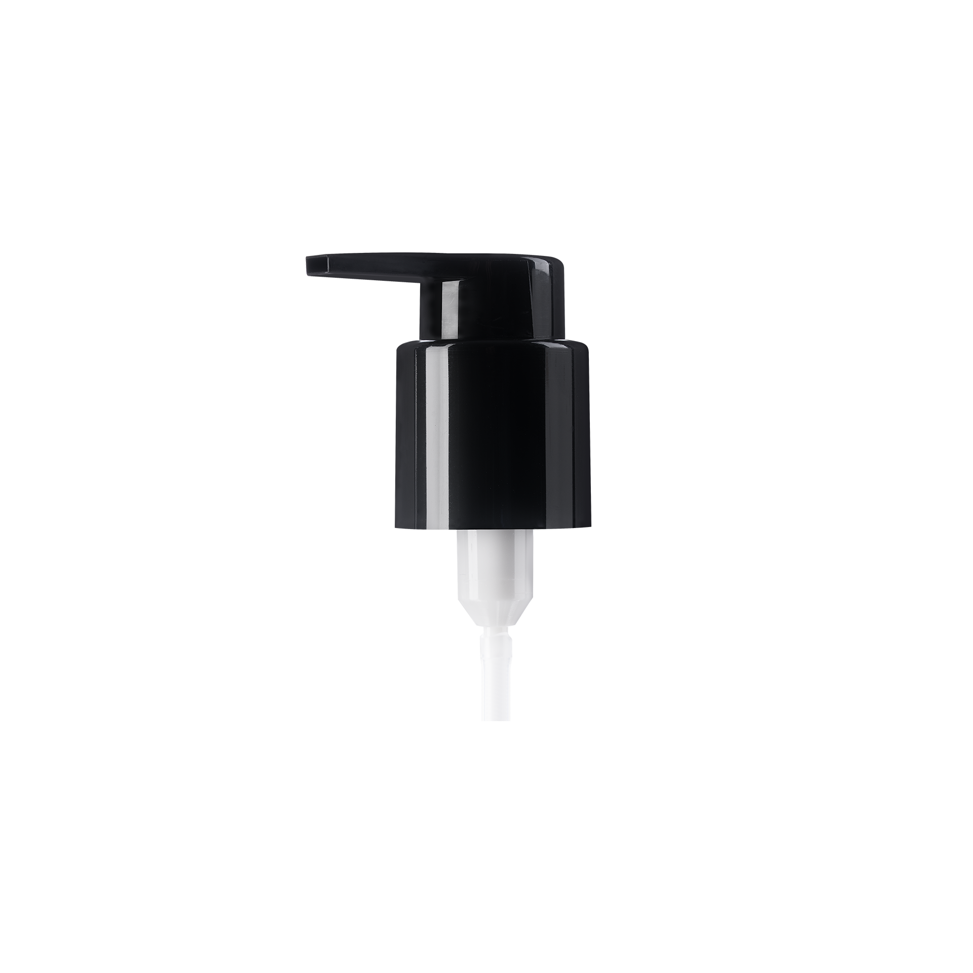 Lotion pump Extended Nozzle 24/410, PP, black, smooth, dose 0.50ml, security clip (Laurel 100)