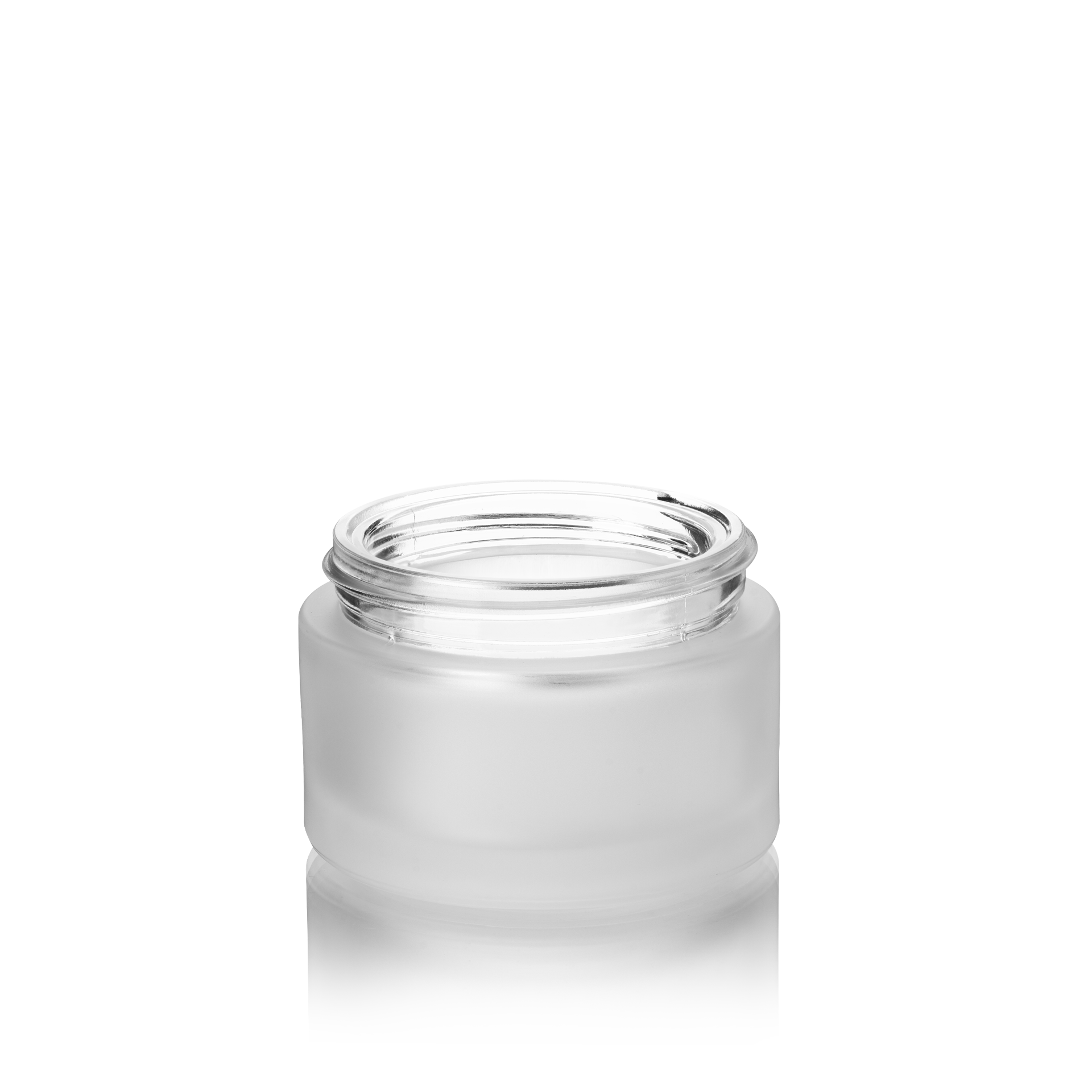 Cosmetic jar Olive 50ml, 58/400, Flint, acid frosted