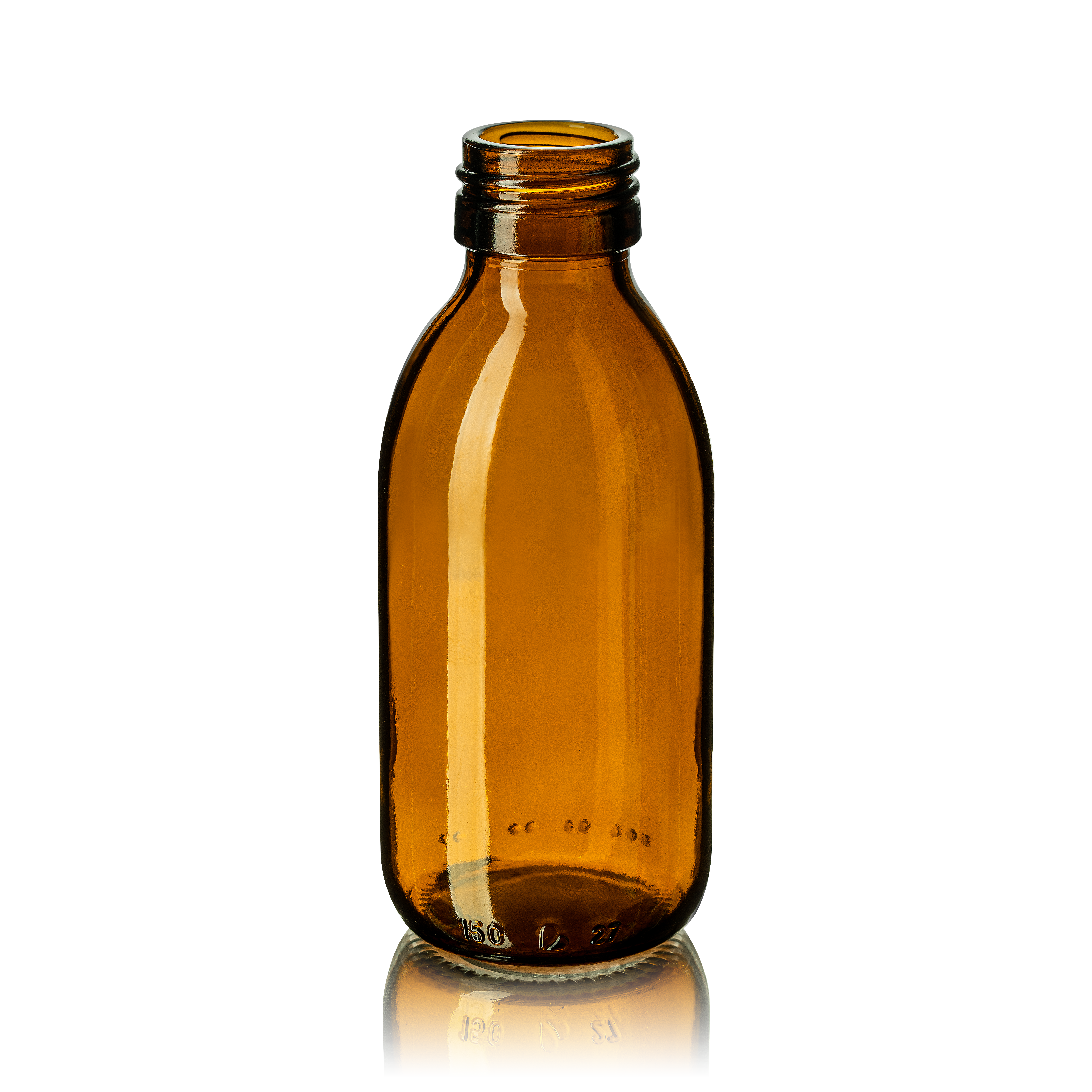 Syrup bottle Thyme 150ml, PP28, Amber